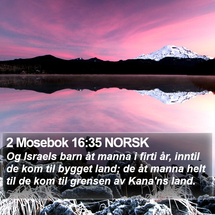 2 Mosebok 16:35 NORSK Bible Study