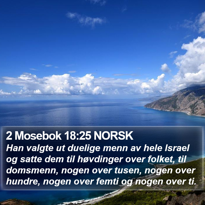 2 Mosebok 18:25 NORSK Bible Study