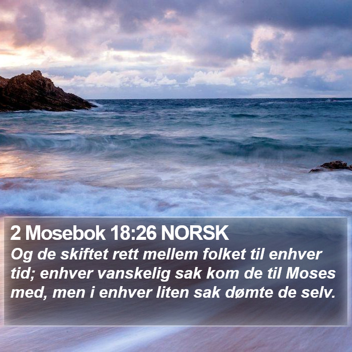 2 Mosebok 18:26 NORSK Bible Study