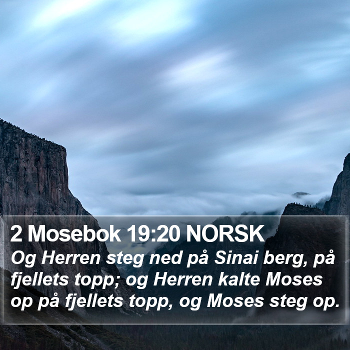 2 Mosebok 19:20 NORSK Bible Study