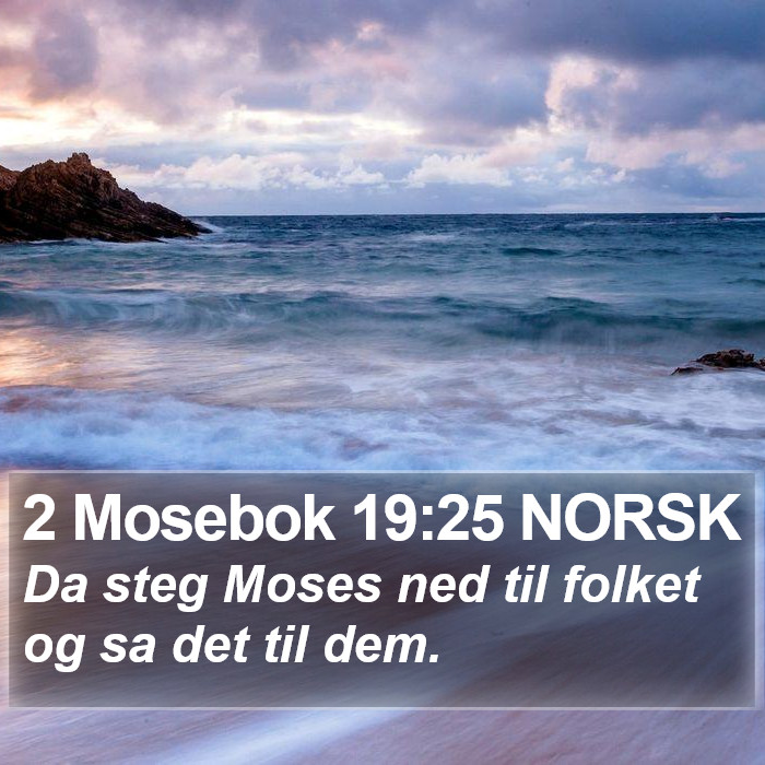 2 Mosebok 19:25 NORSK Bible Study