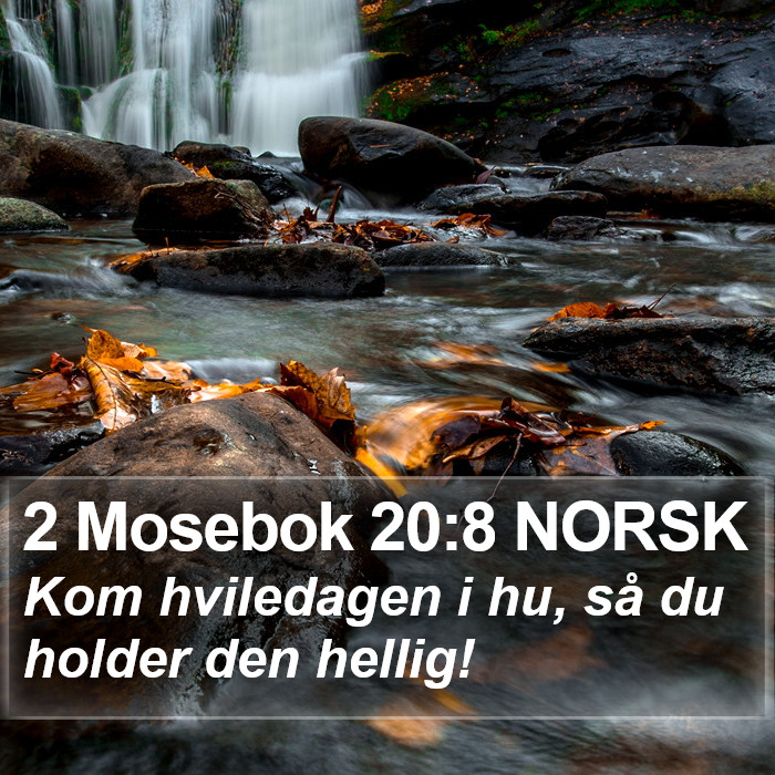 2 Mosebok 20:8 NORSK Bible Study