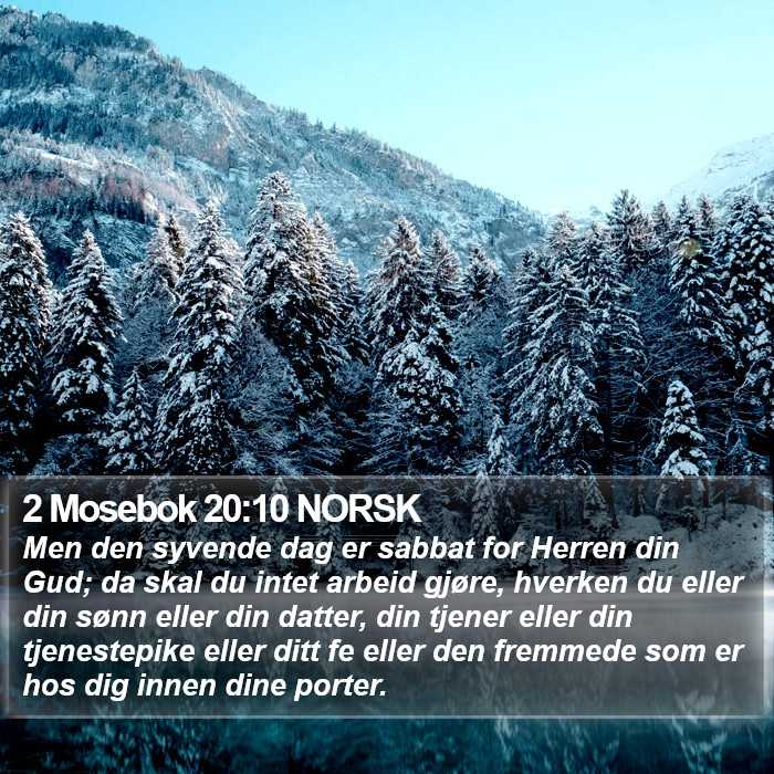 2 Mosebok 20:10 NORSK Bible Study