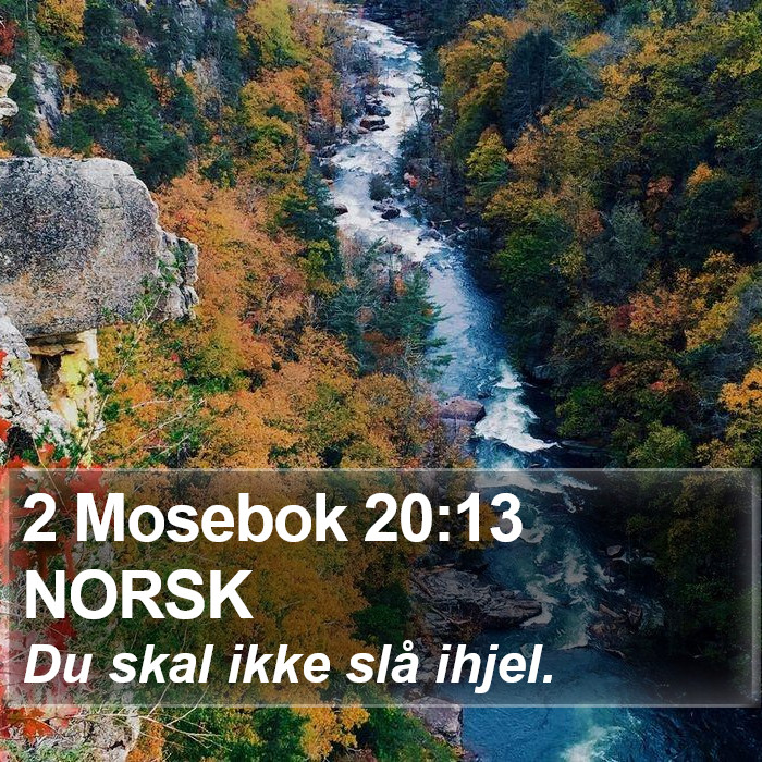 2 Mosebok 20:13 NORSK Bible Study