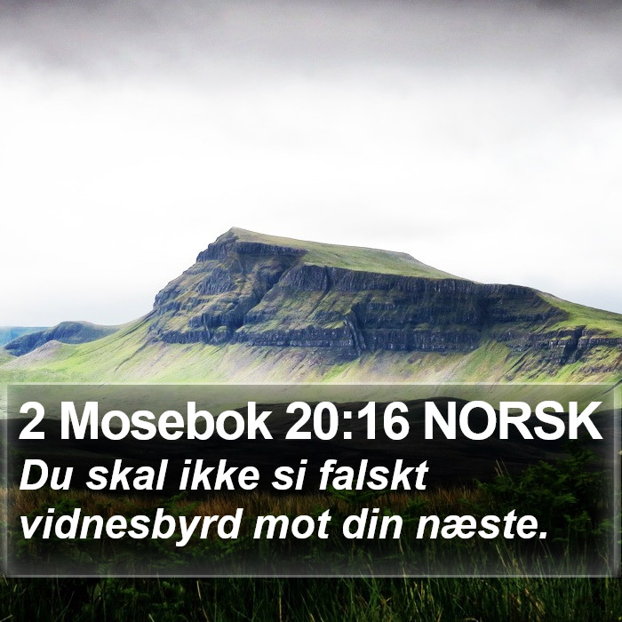 2 Mosebok 20:16 NORSK Bible Study