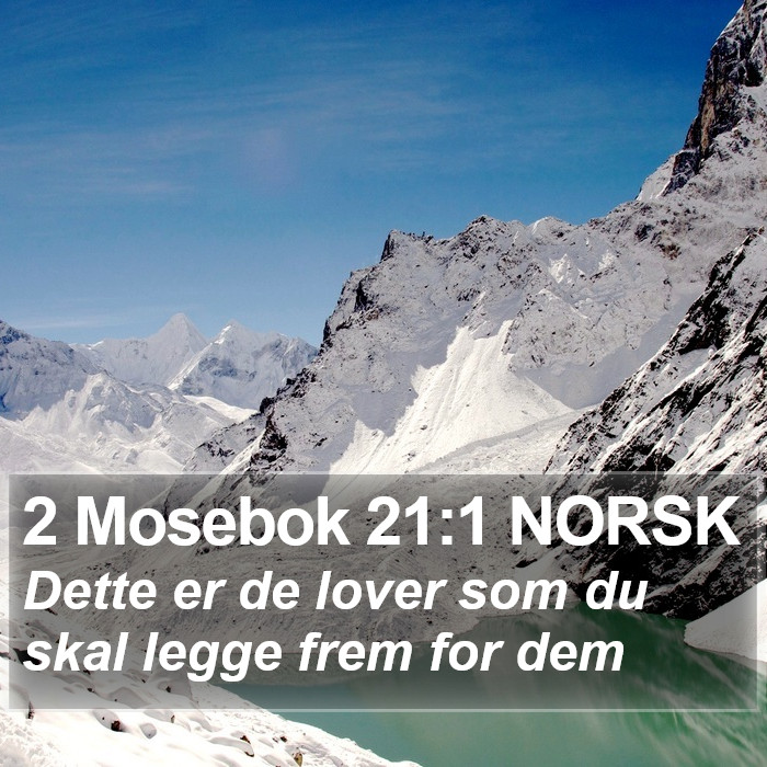 2 Mosebok 21:1 NORSK Bible Study