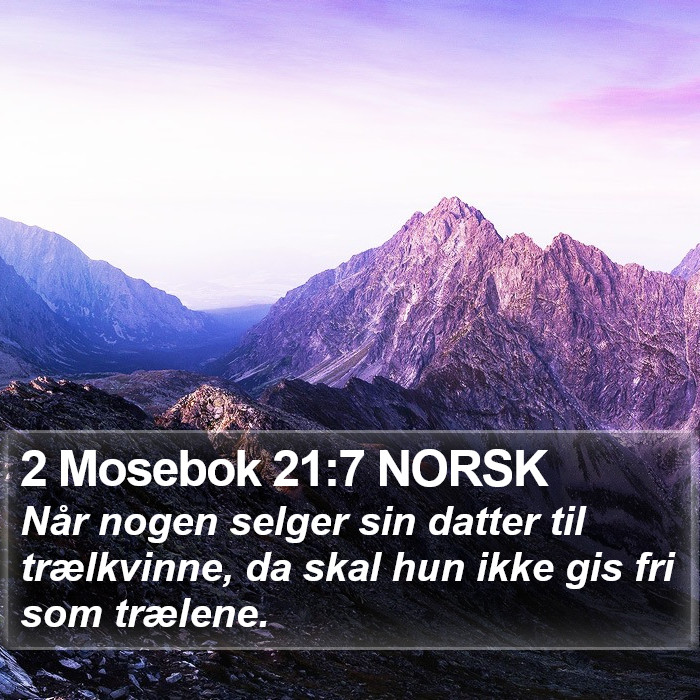 2 Mosebok 21:7 NORSK Bible Study