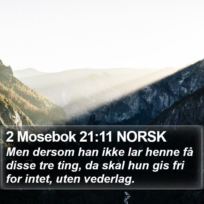 2 Mosebok 21:11 NORSK Bible Study