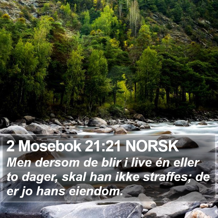 2 Mosebok 21:21 NORSK Bible Study