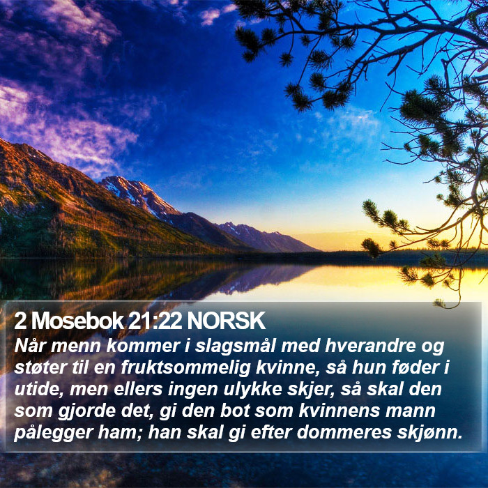 2 Mosebok 21:22 NORSK Bible Study