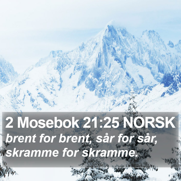 2 Mosebok 21:25 NORSK Bible Study