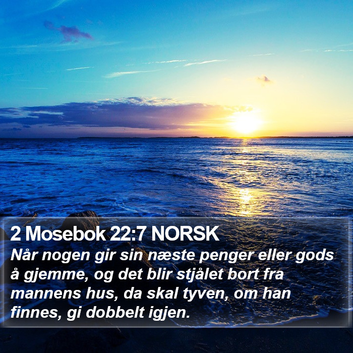 2 Mosebok 22:7 NORSK Bible Study