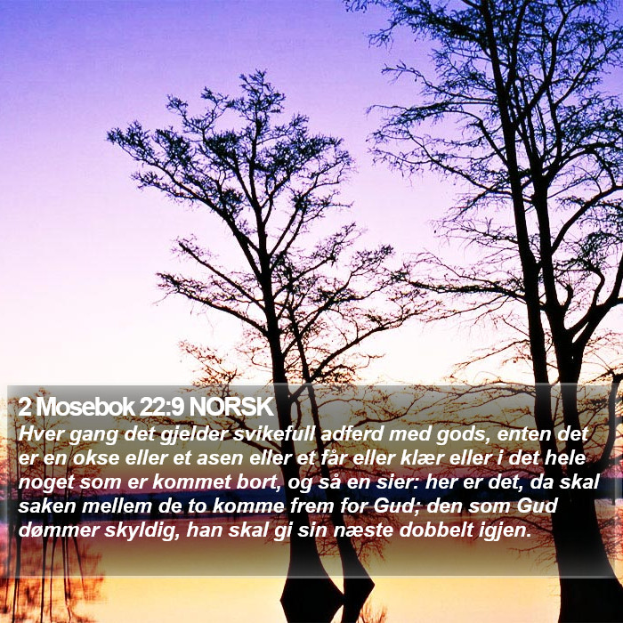 2 Mosebok 22:9 NORSK Bible Study