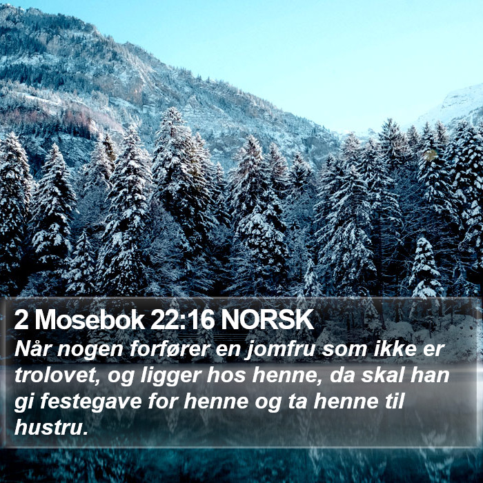 2 Mosebok 22:16 NORSK Bible Study