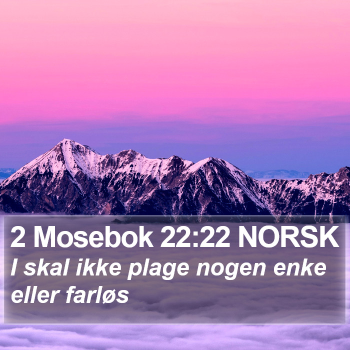 2 Mosebok 22:22 NORSK Bible Study
