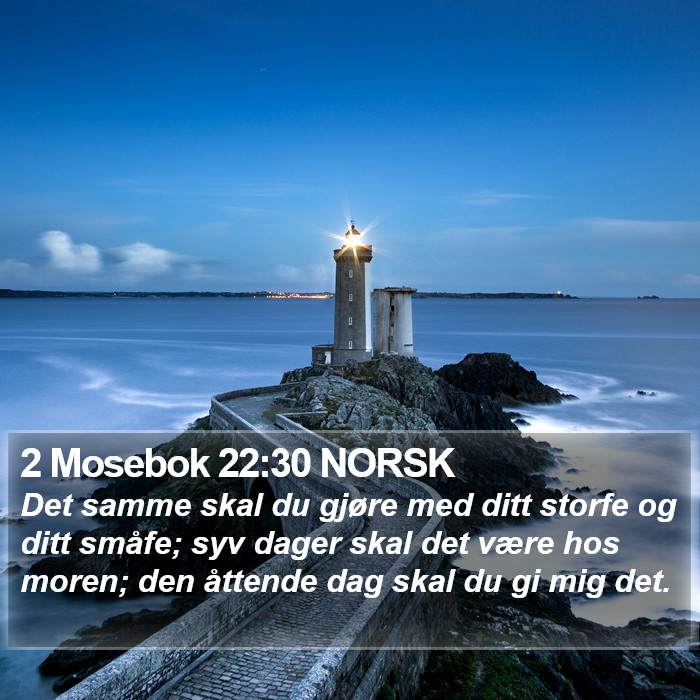 2 Mosebok 22:30 NORSK Bible Study