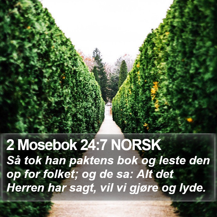 2 Mosebok 24:7 NORSK Bible Study