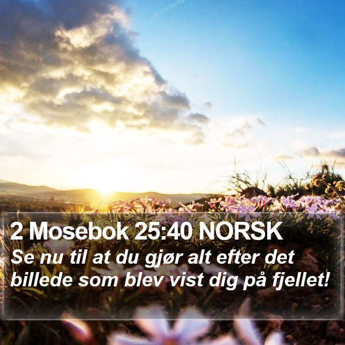 2 Mosebok 25:40 NORSK Bible Study