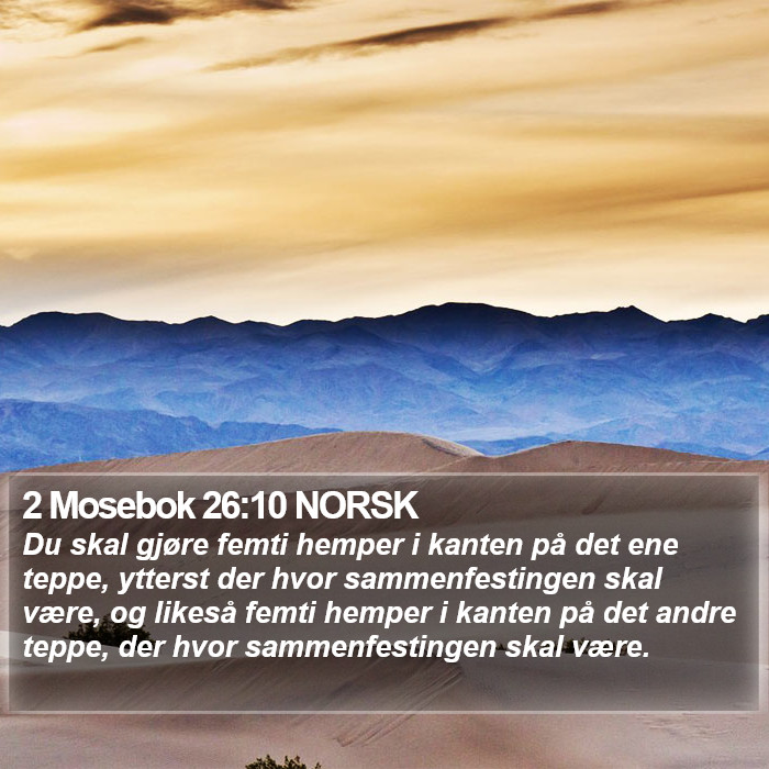 2 Mosebok 26:10 NORSK Bible Study