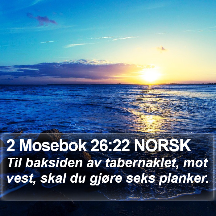 2 Mosebok 26:22 NORSK Bible Study