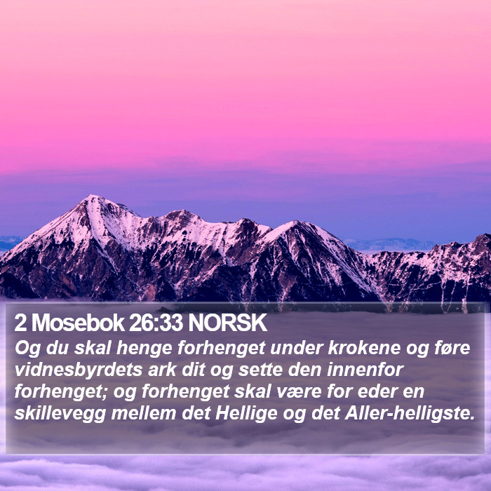 2 Mosebok 26:33 NORSK Bible Study