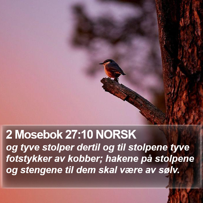 2 Mosebok 27:10 NORSK Bible Study