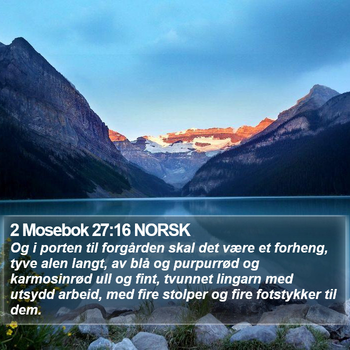 2 Mosebok 27:16 NORSK Bible Study