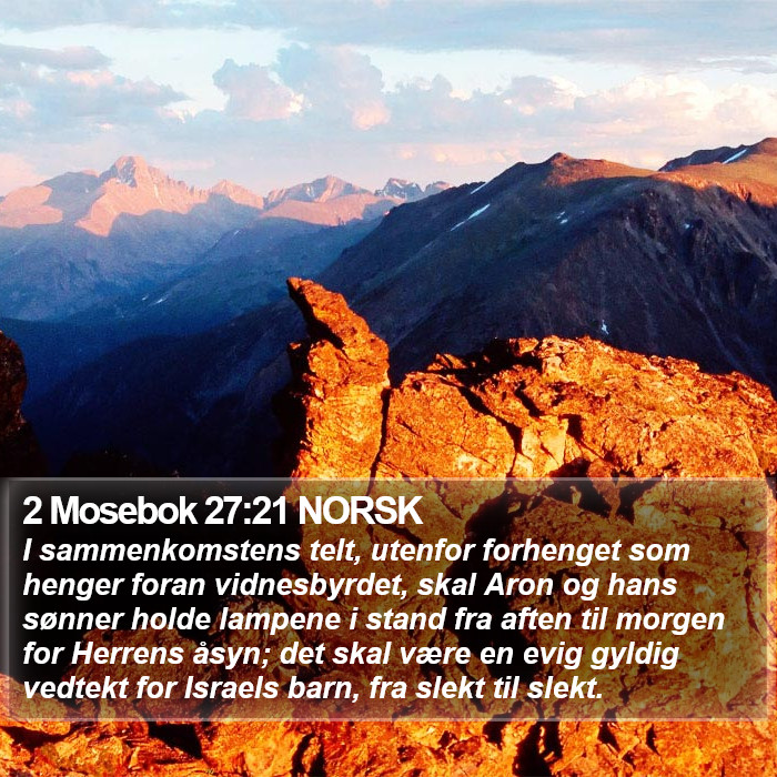 2 Mosebok 27:21 NORSK Bible Study