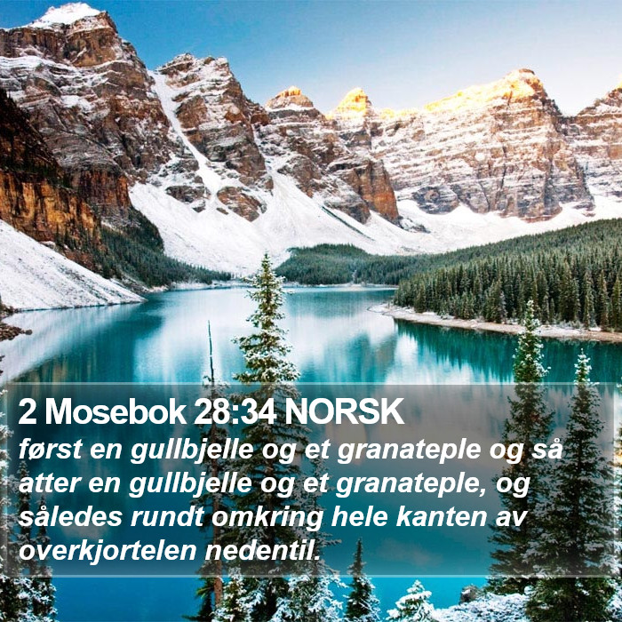 2 Mosebok 28:34 NORSK Bible Study