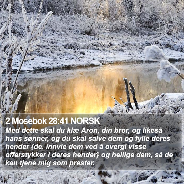 2 Mosebok 28:41 NORSK Bible Study