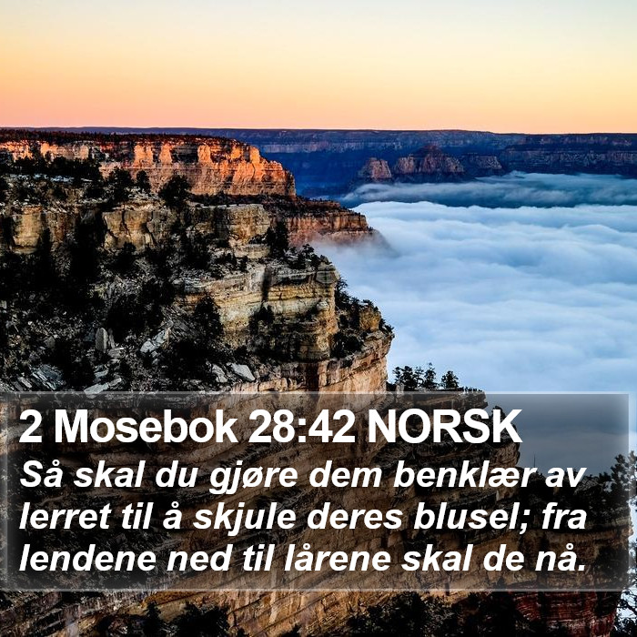 2 Mosebok 28:42 NORSK Bible Study