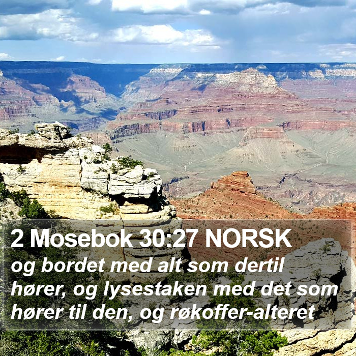 2 Mosebok 30:27 NORSK Bible Study