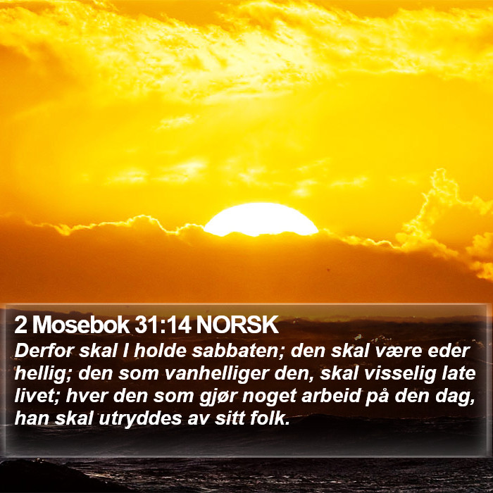 2 Mosebok 31:14 NORSK Bible Study