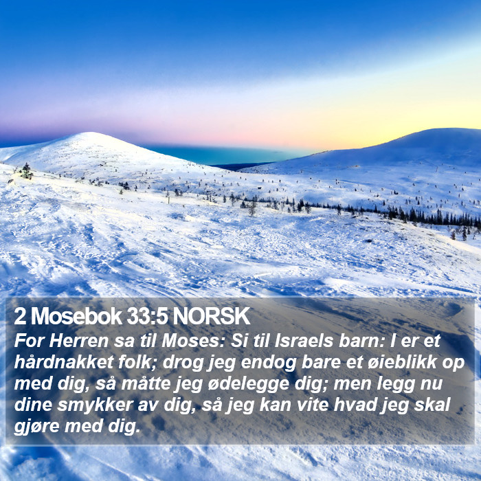 2 Mosebok 33:5 NORSK Bible Study