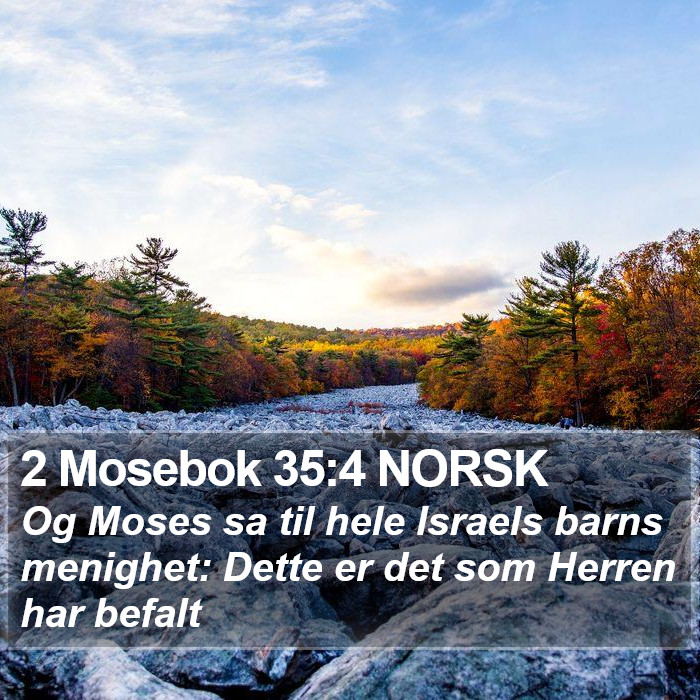 2 Mosebok 35:4 NORSK Bible Study
