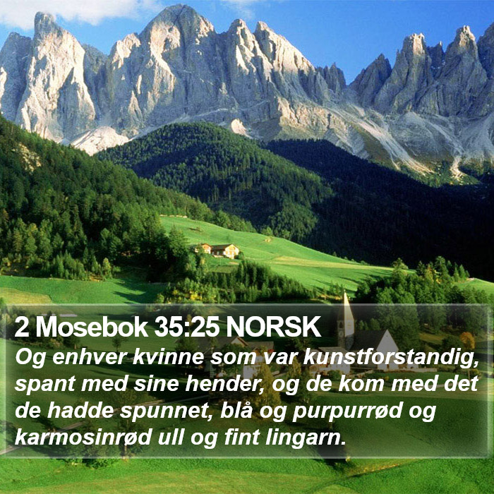 2 Mosebok 35:25 NORSK Bible Study