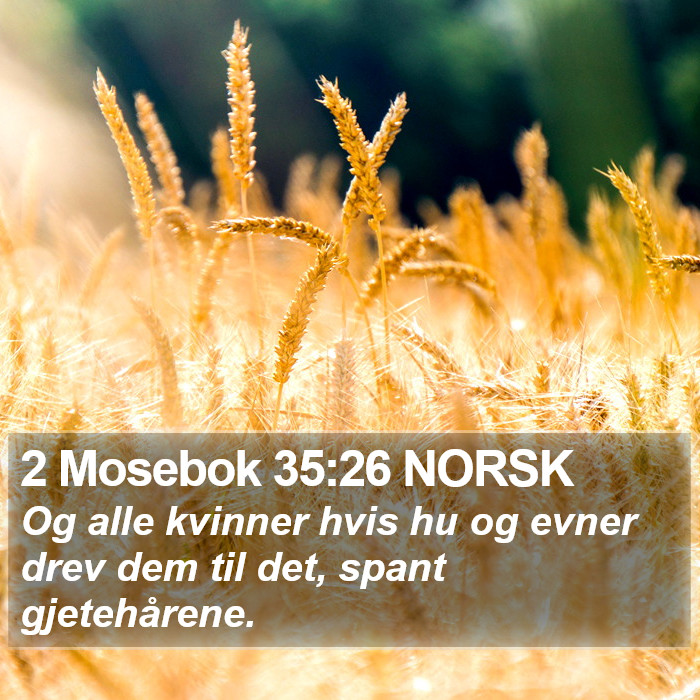 2 Mosebok 35:26 NORSK Bible Study