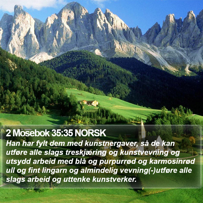 2 Mosebok 35:35 NORSK Bible Study
