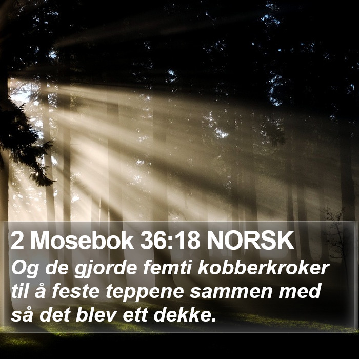 2 Mosebok 36:18 NORSK Bible Study