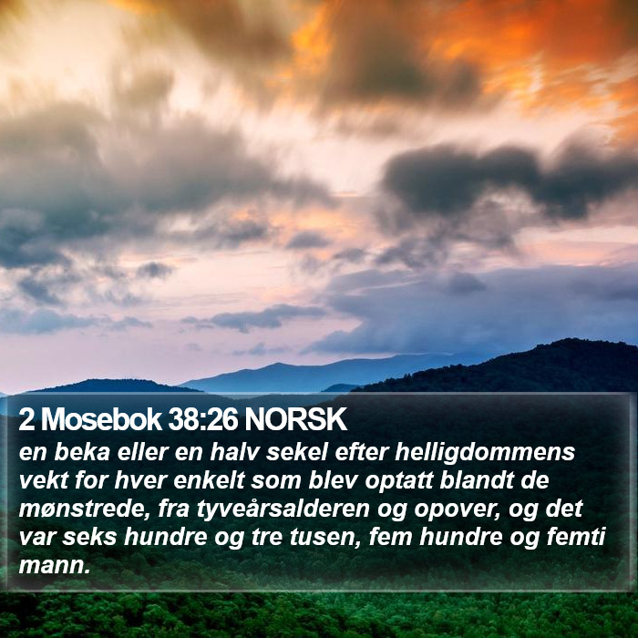 2 Mosebok 38:26 NORSK Bible Study