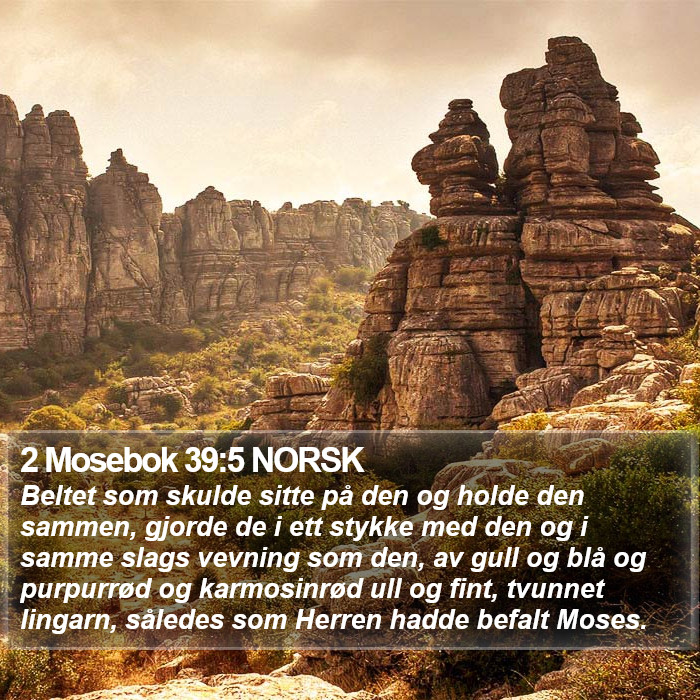 2 Mosebok 39:5 NORSK Bible Study
