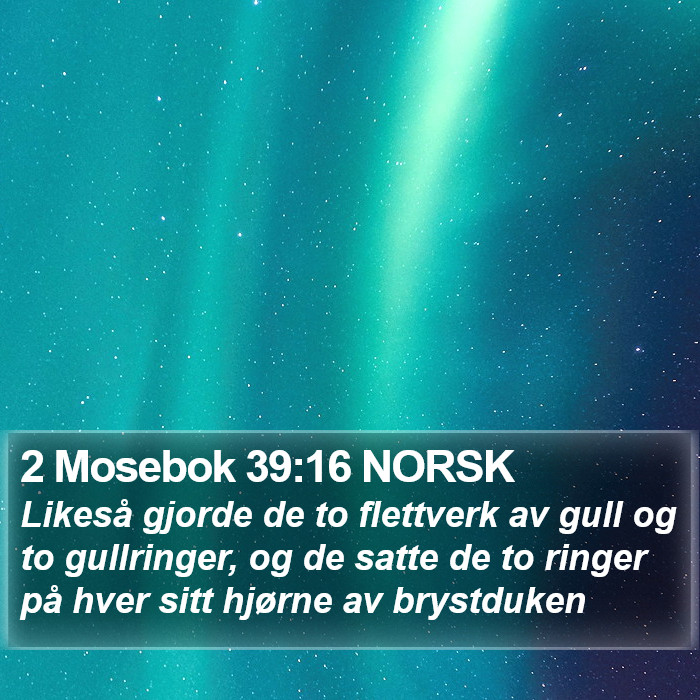 2 Mosebok 39:16 NORSK Bible Study