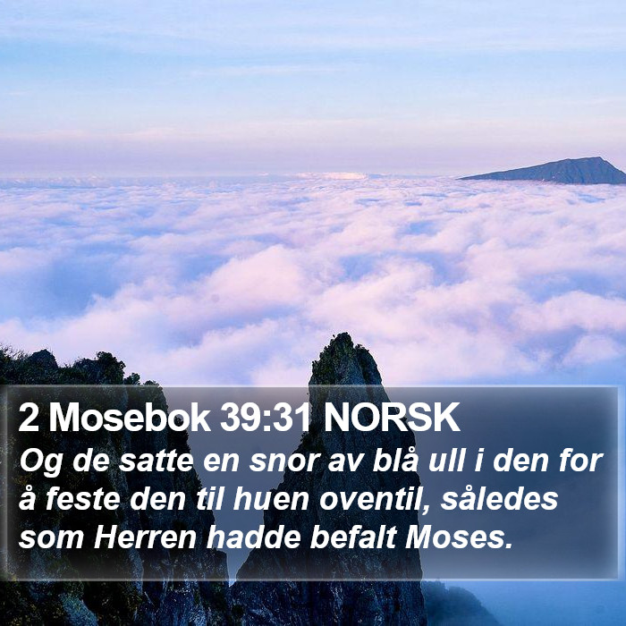 2 Mosebok 39:31 NORSK Bible Study