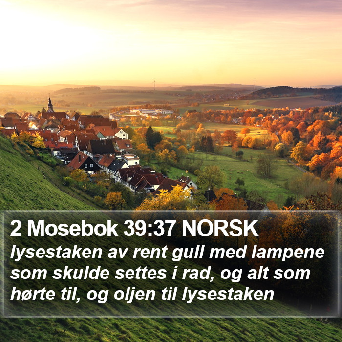 2 Mosebok 39:37 NORSK Bible Study
