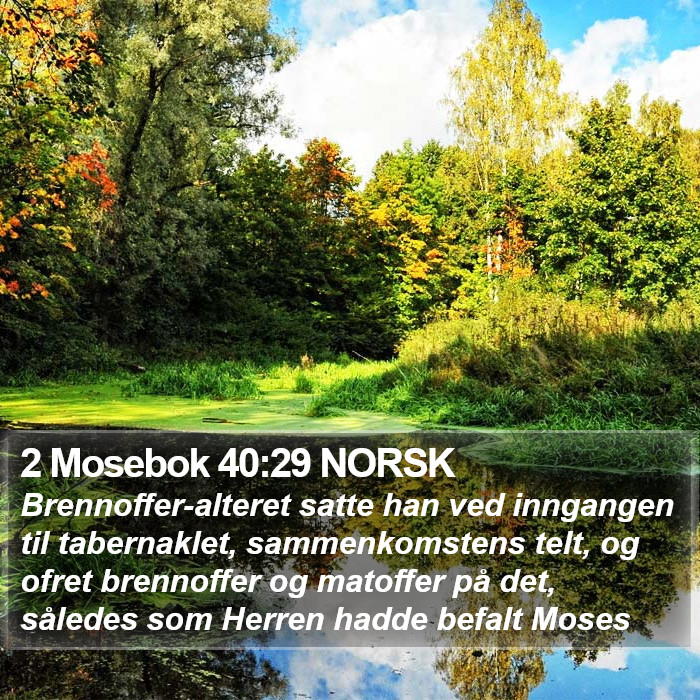 2 Mosebok 40:29 NORSK Bible Study