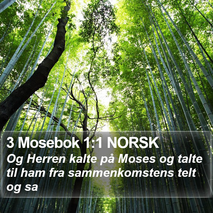 3 Mosebok 1:1 NORSK Bible Study