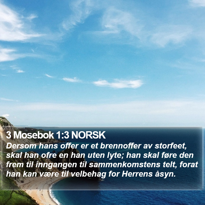 3 Mosebok 1:3 NORSK Bible Study