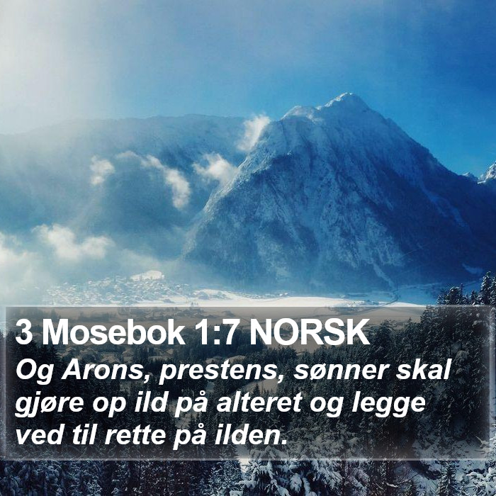 3 Mosebok 1:7 NORSK Bible Study