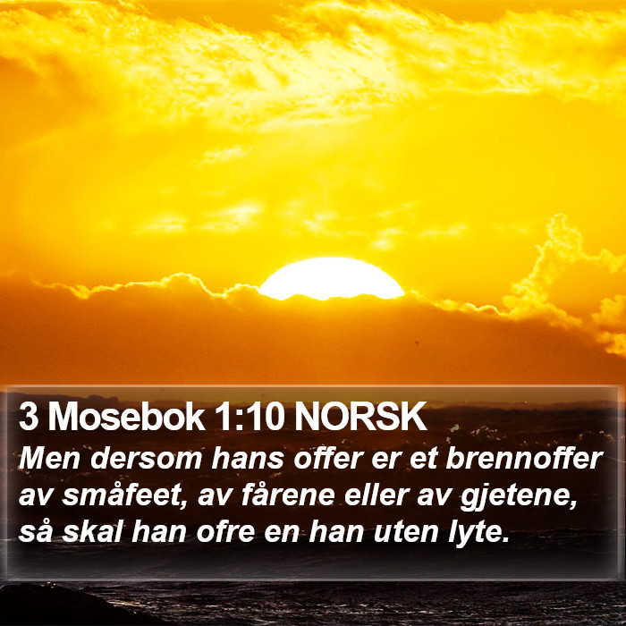 3 Mosebok 1:10 NORSK Bible Study