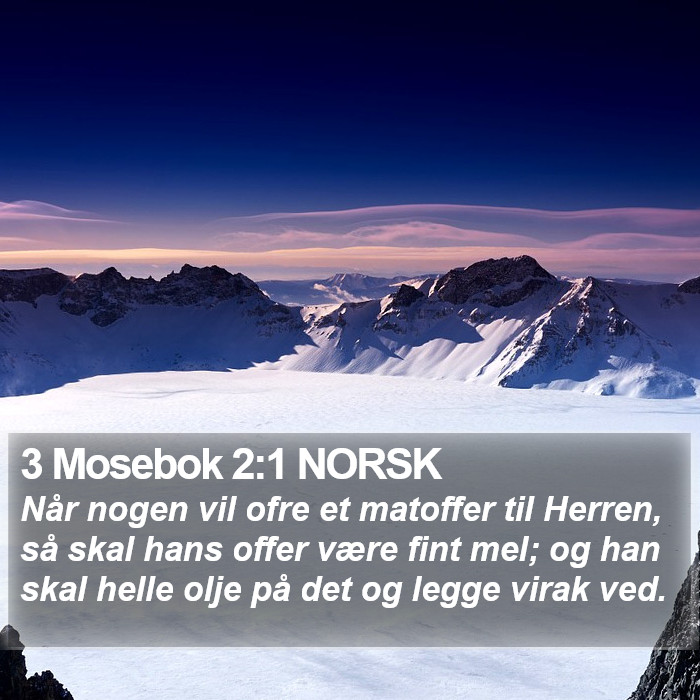 3 Mosebok 2:1 NORSK Bible Study